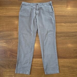 Brooks Brothers Red Fleece Chino Pants Gray Stretch Men’s 38x32 Measures 36x31